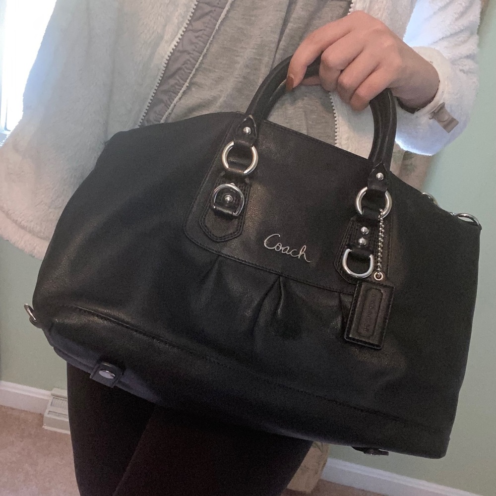 Coach Black Leather Handbag